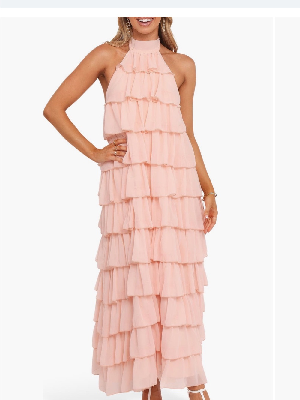 Petal & Pup - Zoella ruffled tiered maxi dress M